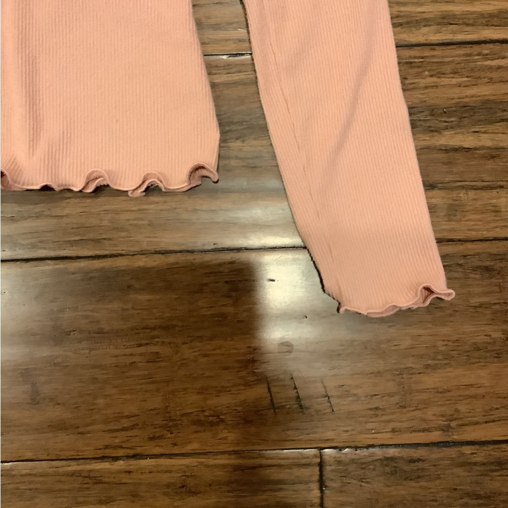 Pink Ribbed Turtleneck Top - Picture 2 of 5